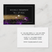 Parties scintillant Galaxy Brushstrokies Carte de  (Devant / Derrière)