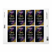 Parties scintillant Galaxy Étiquettes de produits  (Feuille entière)