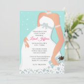 Parties scintillant Glam moderne Invitation Baby s (Debout devant)