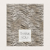 Parties scintillant Glam Zebra Merci d'impression (Outside Unfolded)