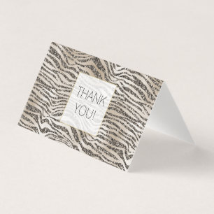 Parties scintillant Glam Zebra Merci d'impression