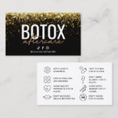 Parties scintillant Gold Botox carte de soins post (Devant / Derrière)