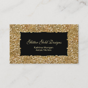 Parties scintillant Gold Elegance Cartes de visite