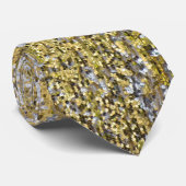 Parties scintillant Gold et Silver Grunge Cravate  (Roulé)