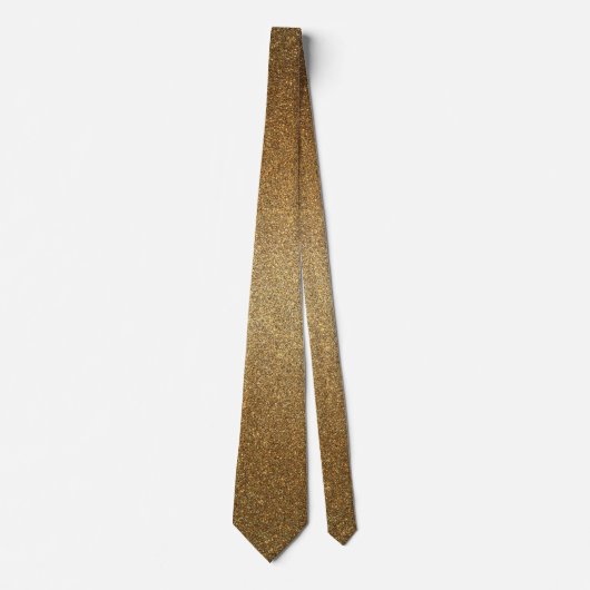 Parties scintillant Gold Faux Faux Cravate en soie (Devant)