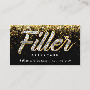 Parties scintillant Gold Filler carte de soins pos