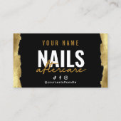 Parties scintillant Gold Nails Instruction Carte d (Devant)