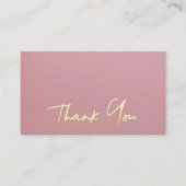 Parties scintillant Gold rose Cartes de remercieme (Devant)