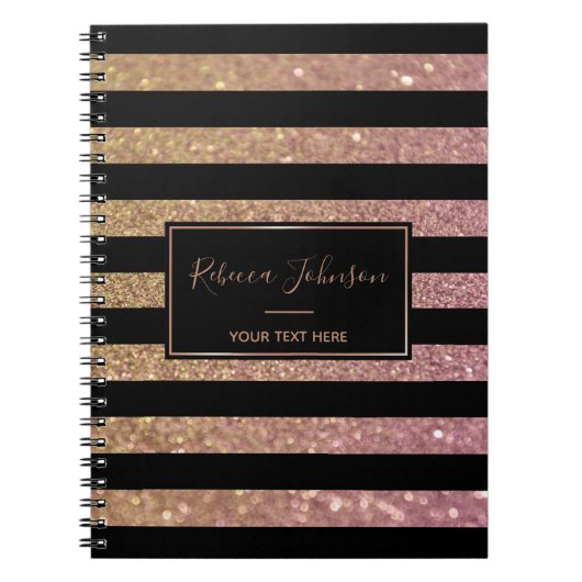 Parties scintillant Gold Rose de luxe - Carnet (Devant)
