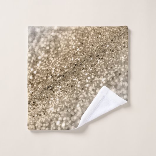 Parties scintillant Gold Silver Bokeh #1 (Parties  (Gant de toilette)