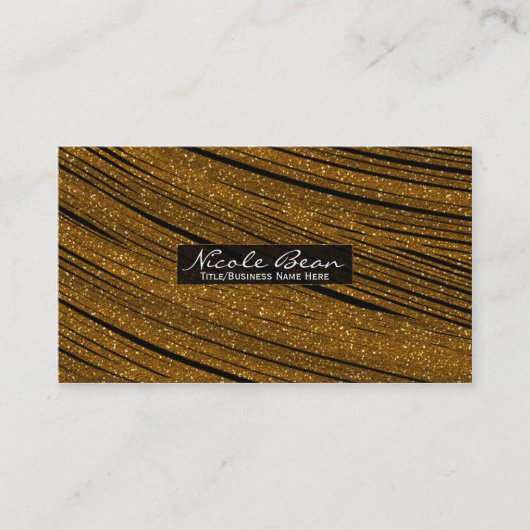 Parties scintillant Gold Sparkke Blakck Chic Carte (Devant)