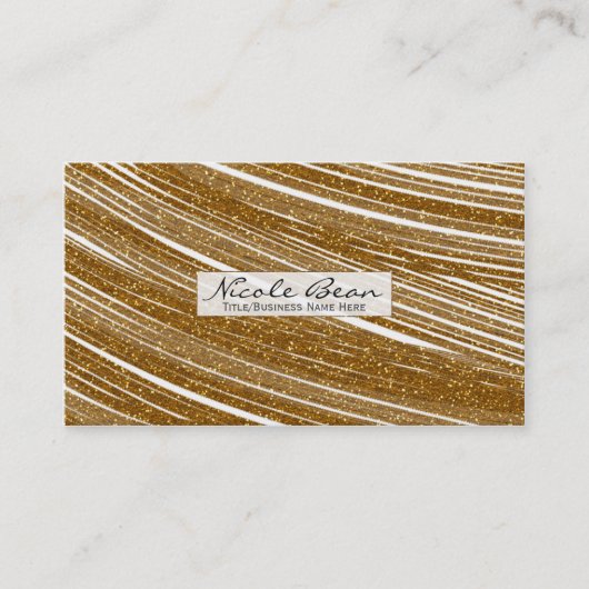 Parties scintillant Gold Sparkle Blanc Chic Cartes (Devant)