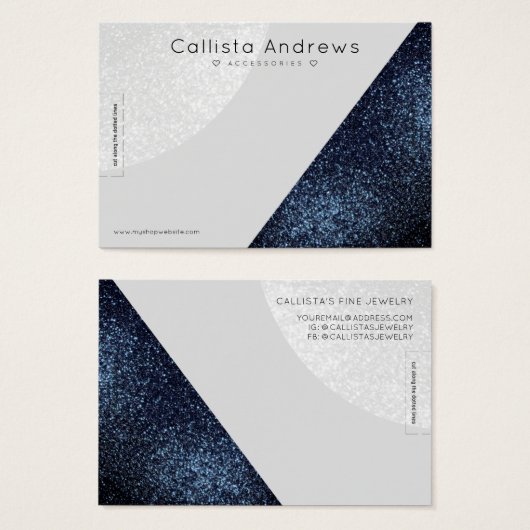 Parties scintillant gris noir Geo Heart Bracelet é (Devant & derrière)