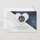 Parties scintillant gris noir Geo Logo Merci clien (Dos)