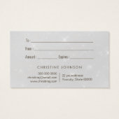 parties scintillant grise carte cadeau papillon (Dos)