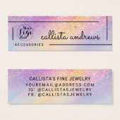 Parties scintillant holographique arc-en-ciel Ombr (Devant & derrière)