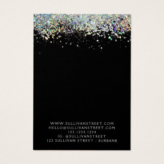 Parties scintillant holographique Boucles d'oreill (Dos)