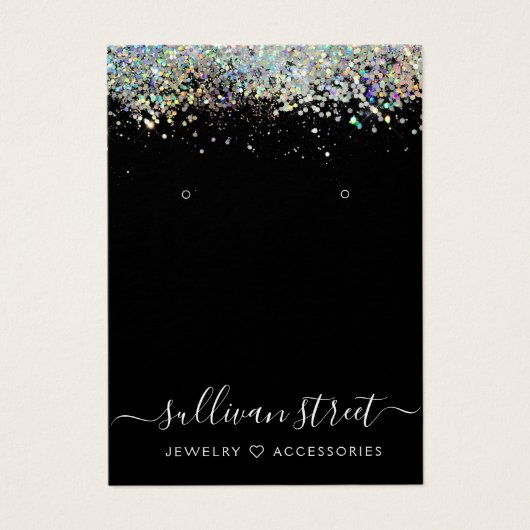 Parties scintillant holographique Boucles d'oreill (Devant)