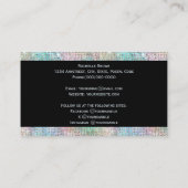 Parties scintillant holographique et Carte de visi (Dos)