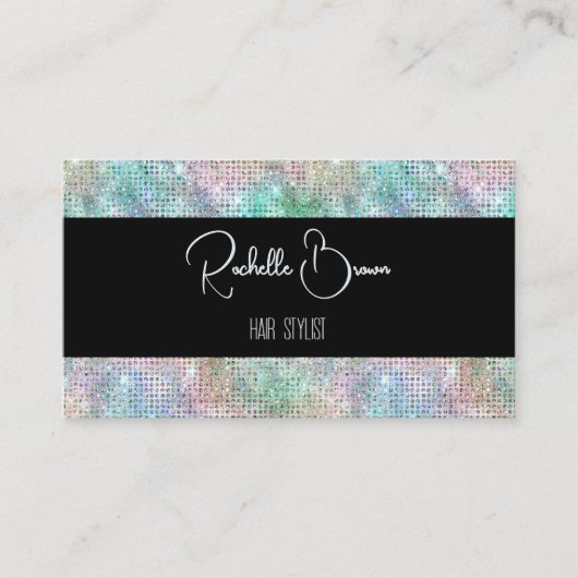 Parties scintillant holographique et Carte de visi (Devant)