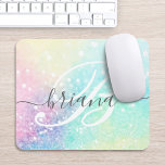 Parties scintillant Holographique Glam Colorful Mo<br><div class="desc">Personnalisez facilement ce joli arrière - plan holographique de parties scintillant pastel avec votre monogramme et/ou nom personnalisés.</div>