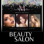 Parties scintillant holographique maquillage Artis<br><div class="desc">Holographie Parties scintillant maquillage Artiste photo Flyer noir</div>