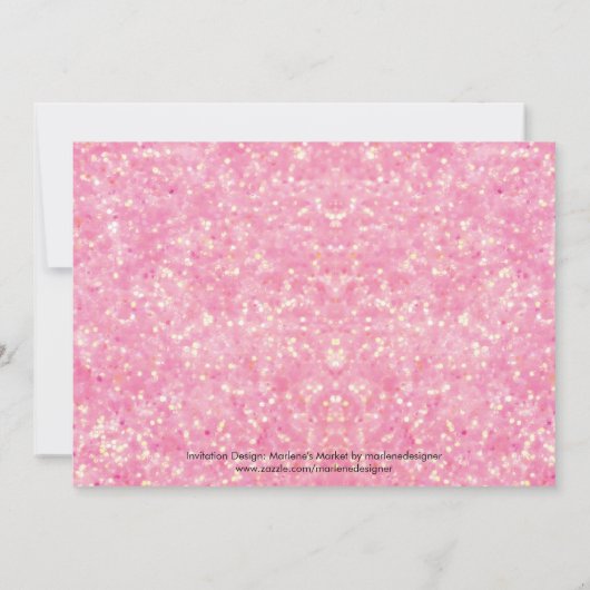 Parties scintillant Invitation d'anniversaire (Dos)