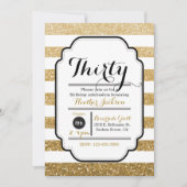 Parties scintillant Invitation d'anniversaire, 30e (Devant)