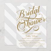 Parties scintillant Invitation de douche nuptiale, (Devant / Derrière)