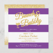 Parties scintillant, Invitations de douche nuptial (Devant / Derrière)