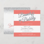 Parties scintillant, Invitations de douche nuptial (Devant / Derrière)