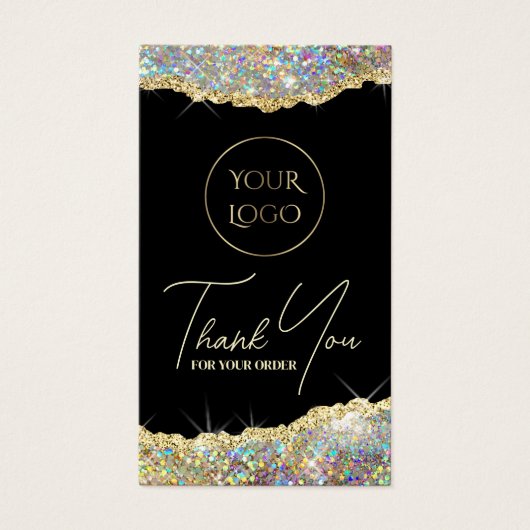 Parties scintillant irisée en or Faux insert (Devant)