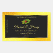 Parties scintillant jaune Noir Étiquettes de produ (Devant)