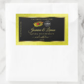 Parties scintillant jaune Noir Étiquettes Ladybug (Sac)