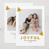 Parties scintillant Joyeuse Photo Noël Carte de va (Devant / Derrière)