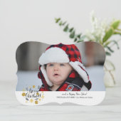 Parties scintillant Joyeux Carte photo de Noël (Debout devant)