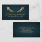 Parties scintillant Lashes Gold Wings Carte Bleu f (Devant / Derrière)