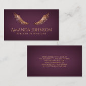 Parties scintillant Lashes Gold Wings Carte couleu (Devant / Derrière)