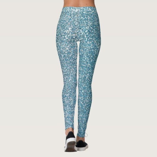 Parties scintillant Leggings bleus (Dos)