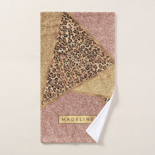 Parties scintillant Leopard de Motif rouge Rose g