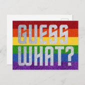 PARTIES SCINTILLANT LGBT Devine Quoi ? Carte de so (Devant / Derrière)