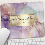 Parties scintillant Lilac Aquarelle Faux Gold Foil<br><div class="desc">Parties scintillant Lilac Aquarelle Faux Gold Foil Pad. Cette conception comprend une police de style script de signature classique et un bel arrière - plan moderne lilas scintillant. Parfait pour un salon de beauté,  coiffeur,  maquilleur ou cosmétologue.</div>