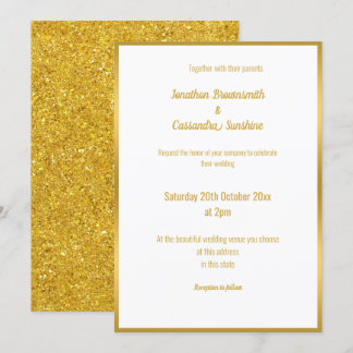 PARTIES SCINTILLANT LUXE FAIRE-PART DE MARIAGE TRI