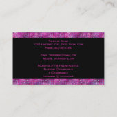Parties scintillant Magenta et Carte de visite noi (Dos)