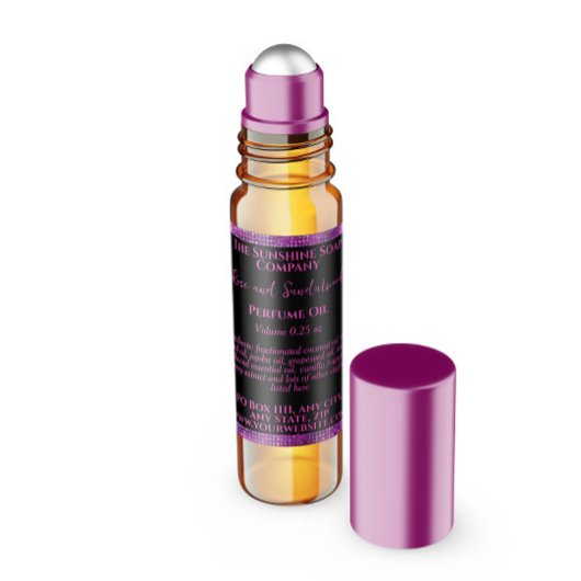 Parties scintillant Magenta Noir étiquette à roule