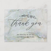 parties scintillant marbre élégant carte de remerc (Devant)