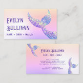Parties scintillant mermaid carte de visite faux f (Devant / Derrière)