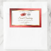 Parties scintillant métallique rouge Étiquettes de (Sac)