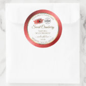 Parties scintillant métallique rouge Étiquettes de (Sac)