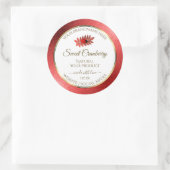 Parties scintillant métallique rouge Étiquettes de (Sac)